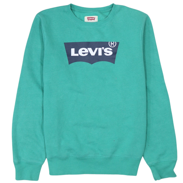 Levi's Boys Green Logo Graphic Crew Neck Sweatshirt 16 Years