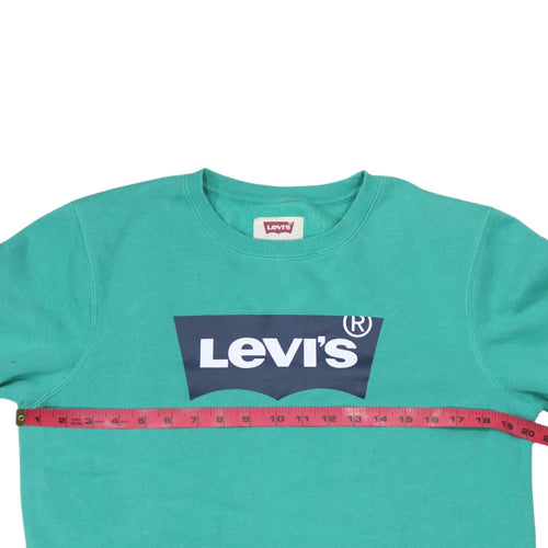 Levi's Boys Green Logo Graphic Crew Neck Sweatshirt 16 Years