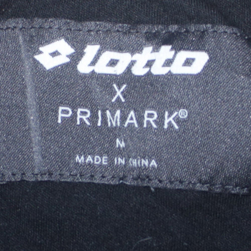 Lotto x Primark Men's Black Graphic Logo T-Shirt Size M