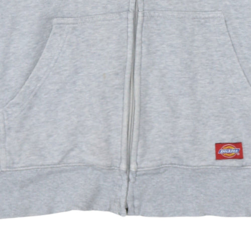 Dickies Men’s Grey Full Zip Hoodie Size M Regular Fit Fleece