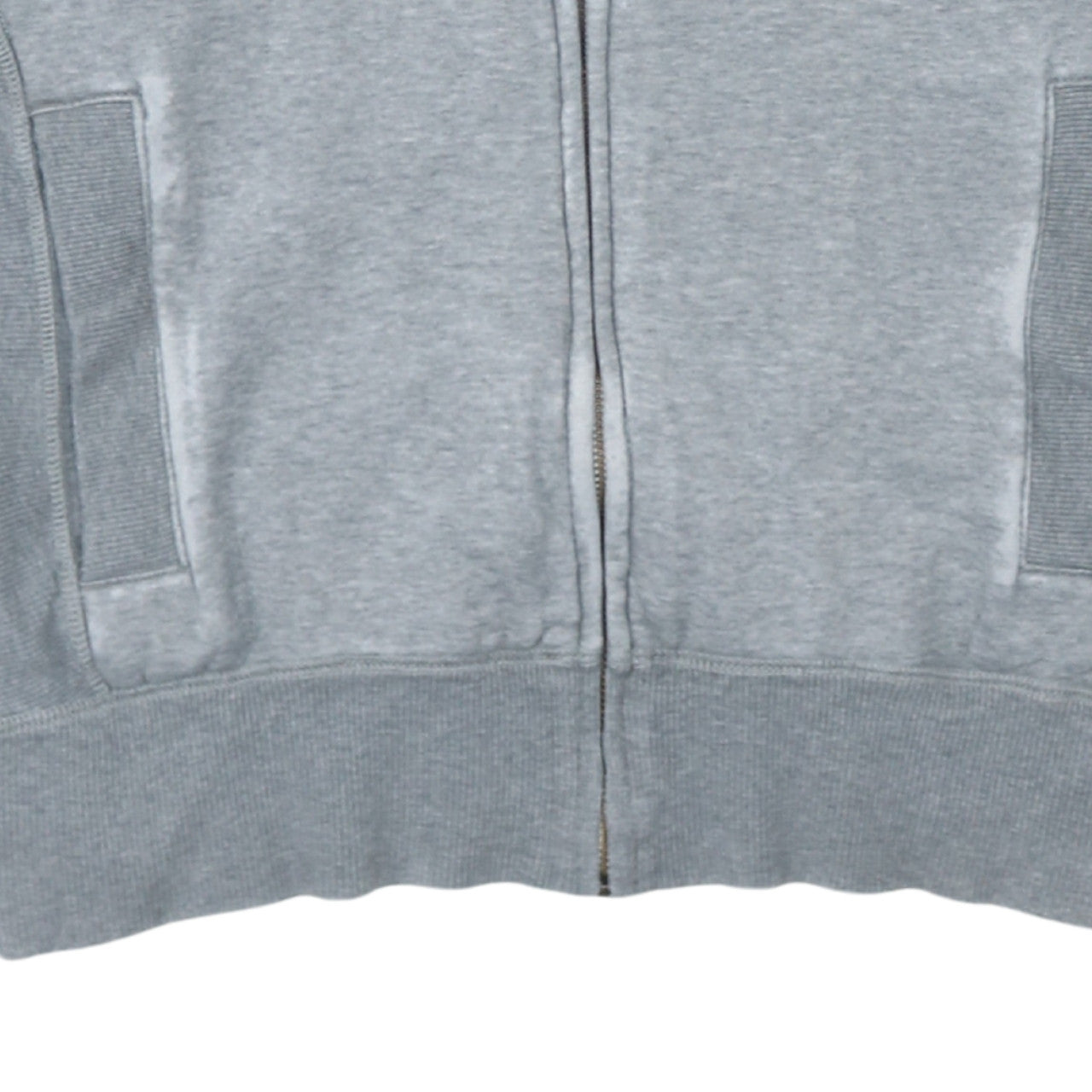 Puma Men Grey Full Zip Hoodie M Logo Sports Sweatshirt