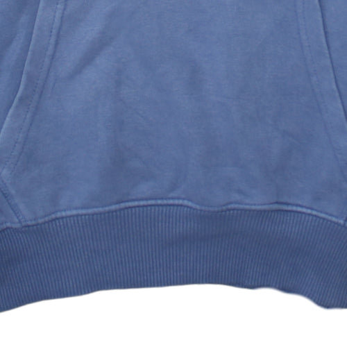 Fila Men's Blue Pullover Hoodie Small Embroidered Logo Sportswear