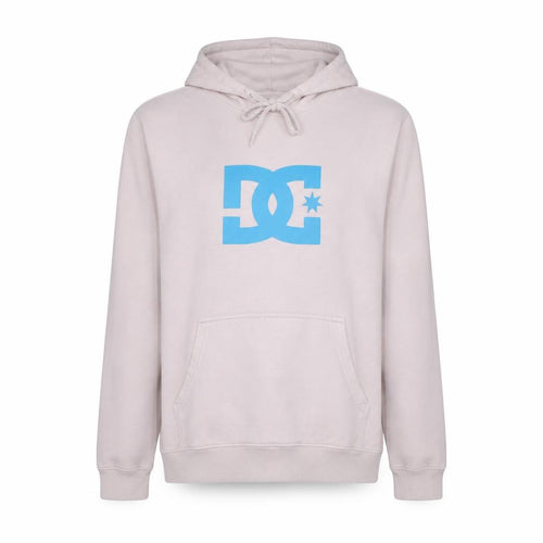 DC Shoes Womens Beige Hoodie Large Logo Pullover Fleece Sweatshirt