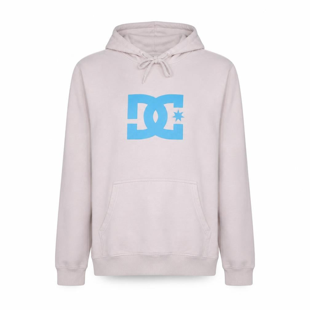 DC Shoes Womens Beige Hoodie Large Logo Pullover Fleece Sweatshirt