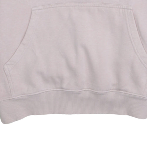 DC Shoes Womens Beige Hoodie Large Logo Pullover Fleece Sweatshirt