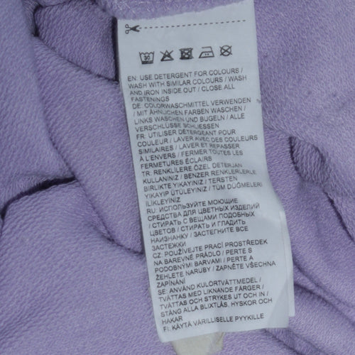 Puma Men's Lilac 1/2 Zip Sweatshirt L Cotton Blend Logo Pullover