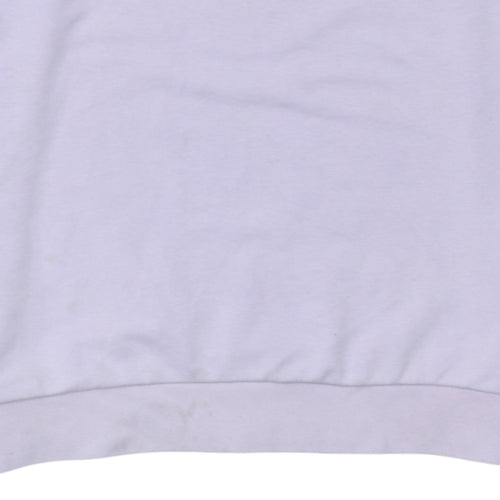 Puma Men's Lilac 1/2 Zip Sweatshirt L Cotton Blend Logo Pullover