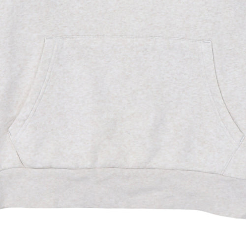 Adidas Women Beige Pullover Hoodie UK 12 Classic Logo Sweatshirt