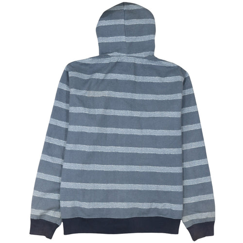 Lee Cooper Men’s Blue Striped Full Zip Hoodie 2XL Regular Fit