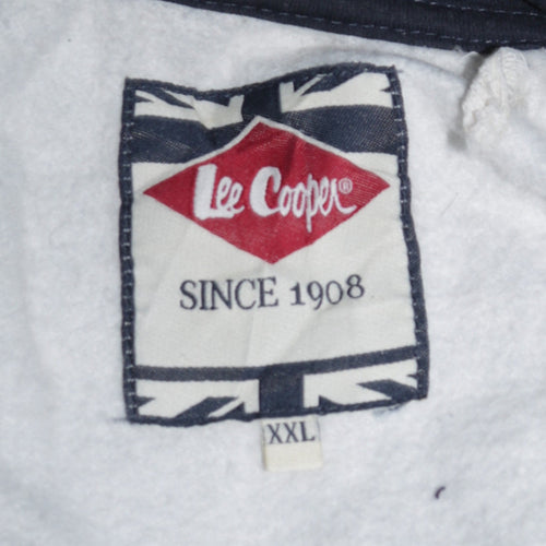 Lee Cooper Men’s Blue Striped Full Zip Hoodie 2XL Regular Fit