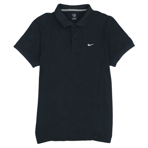 Nike Men's Black Cotton Regular Fit Polo Shirt Size M
