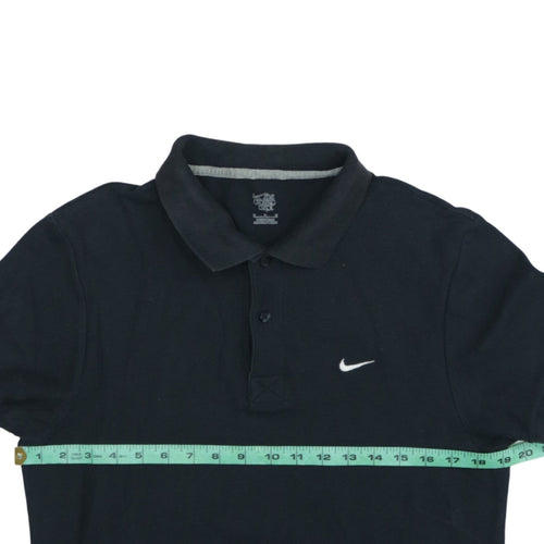 Nike Men's Black Cotton Regular Fit Polo Shirt Size M