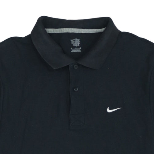Nike Men's Black Cotton Regular Fit Polo Shirt Size M