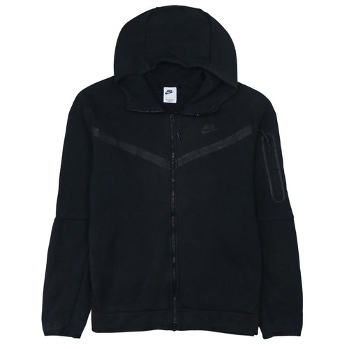 Nike Men's Black Full Zip Hoodie L Sports Fleece Sweatshirt