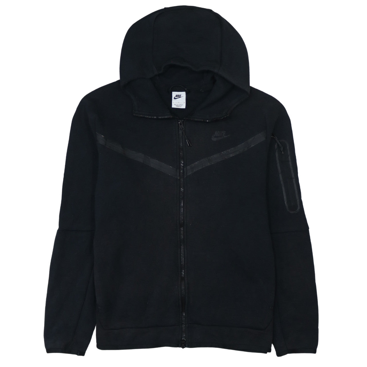 Nike Men's Black Full Zip Hoodie L Sports Fleece Sweatshirt