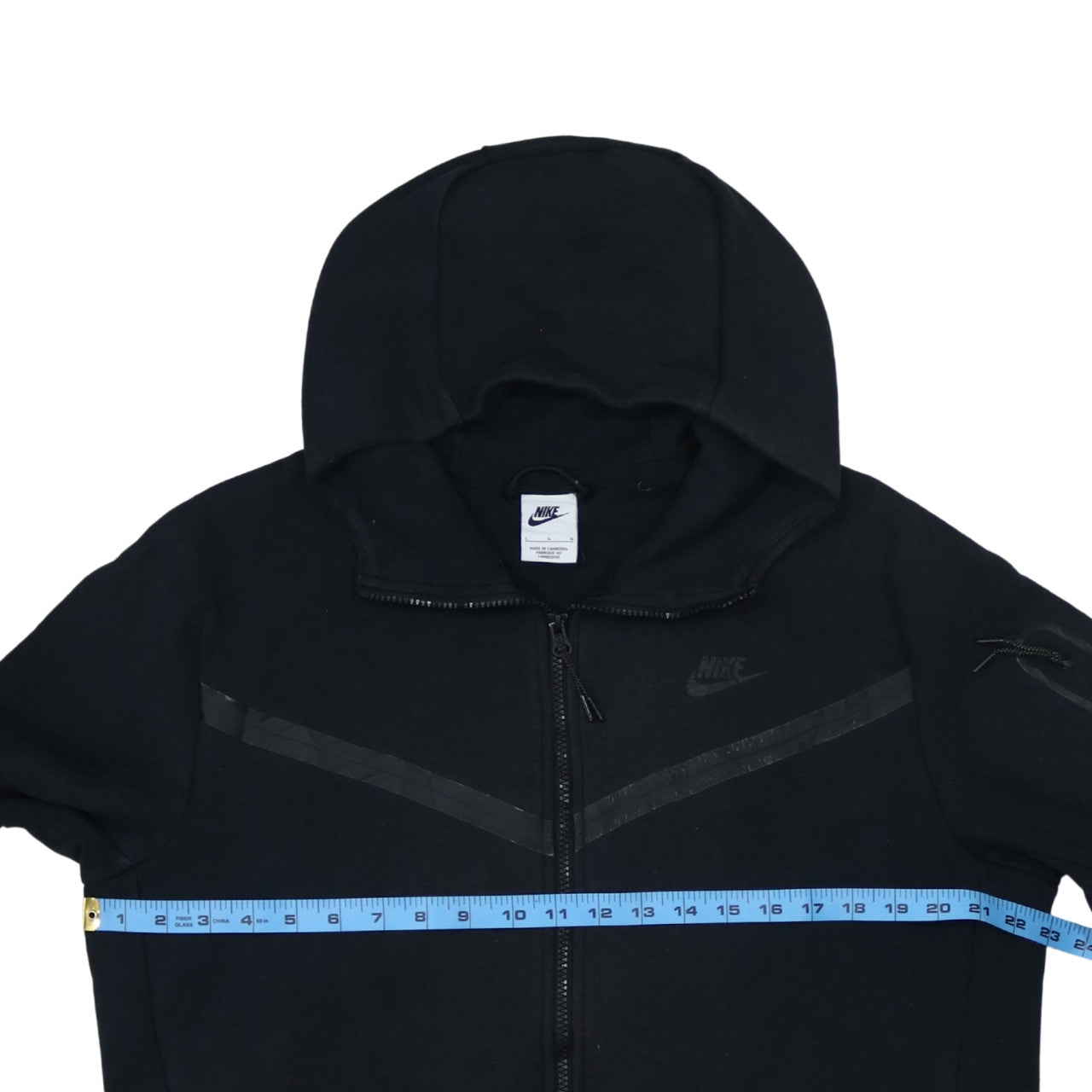 Nike Men's Black Full Zip Hoodie L Sports Fleece Sweatshirt