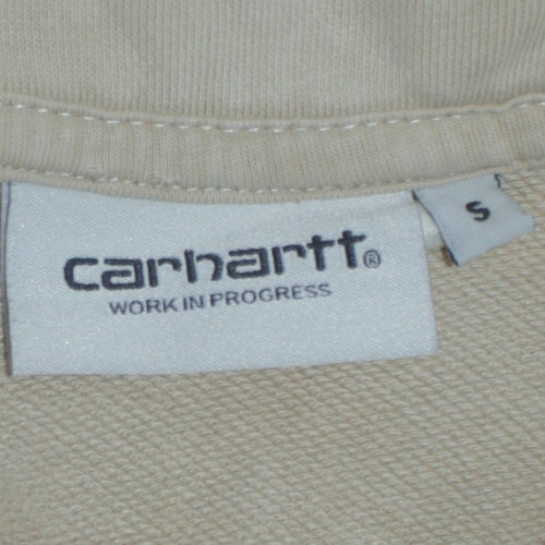 Carhartt WIP Beige High Neck 1/4 Zip Men's Small Sweatshirt