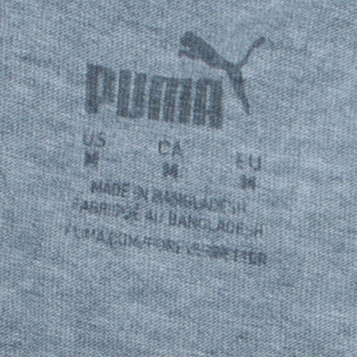 Puma Men's Grey Graphic Logo Regular Fit T-Shirt Size M