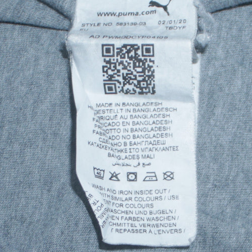 Puma Men's Grey Graphic Logo Regular Fit T-Shirt Size M