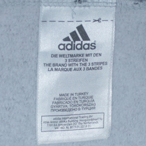 Adidas Mens Grey Crew Neck Pullover Sweatshirt Size L