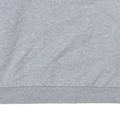Adidas Mens Grey Crew Neck Pullover Sweatshirt Size L