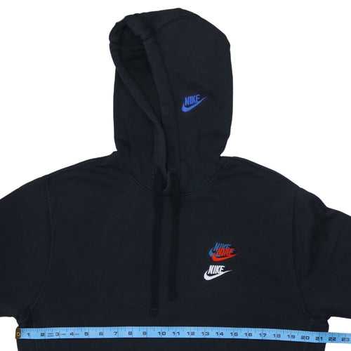 Nike Men’s Black Pullover Hoodie M Logo Embroidered Sportswear