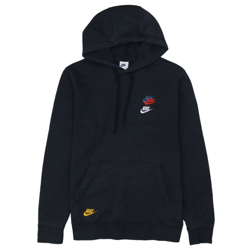 Nike Men’s Black Pullover Hoodie M Logo Embroidered Sportswear