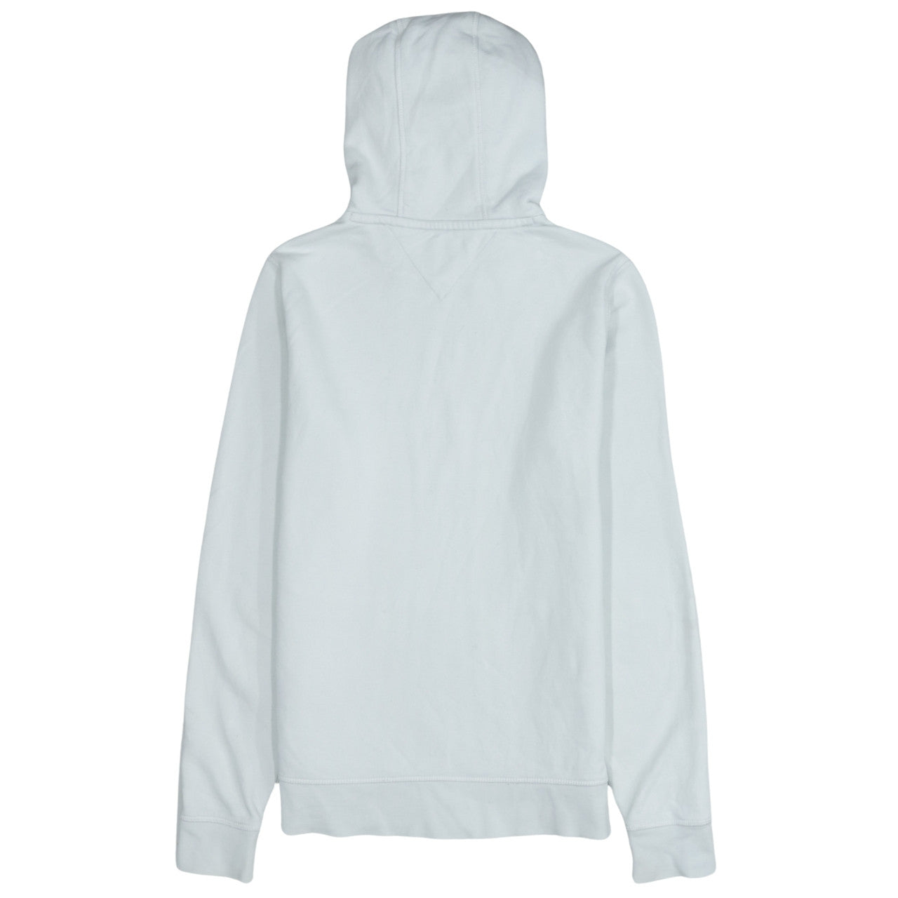 Tommy Hilfiger Men's White Pullover Hoodie M Logo Fleece Sweatshirt