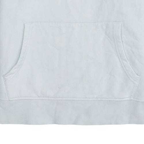 Tommy Hilfiger Men's White Pullover Hoodie M Logo Fleece Sweatshirt