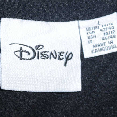 Disney Women’s Black Mickey Print Pullover Sweatshirt Size L