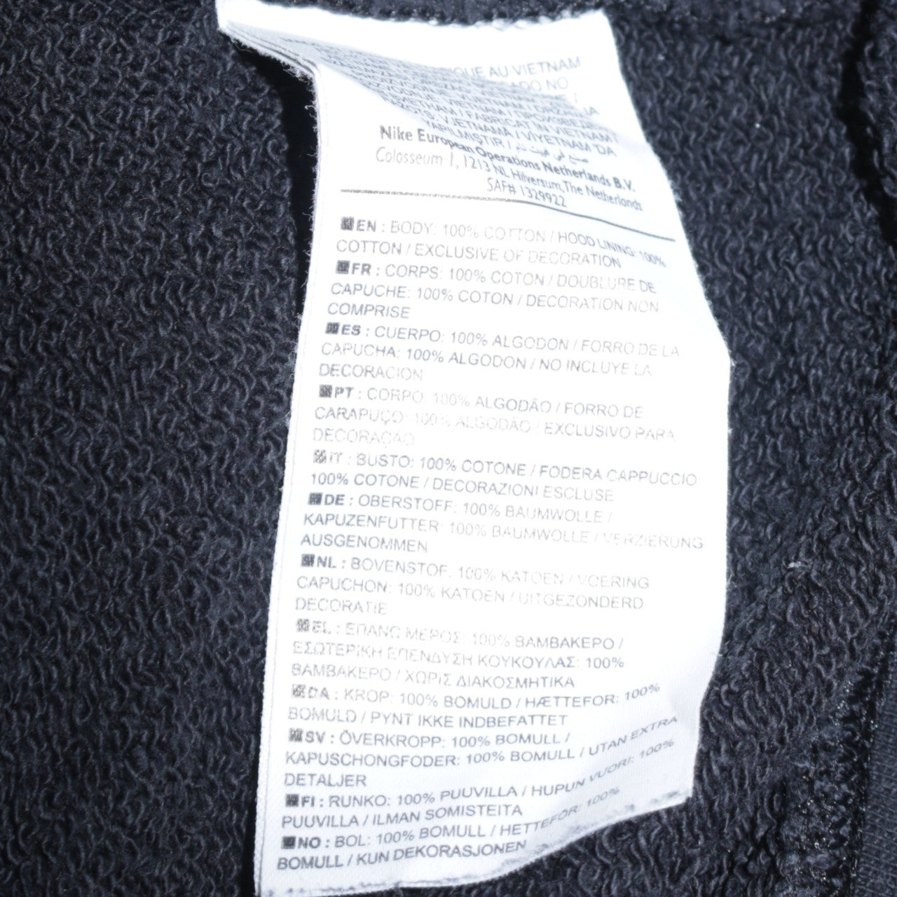 Nike Men's Black Pullover Hoodie M Graphic Logo Sportswear
