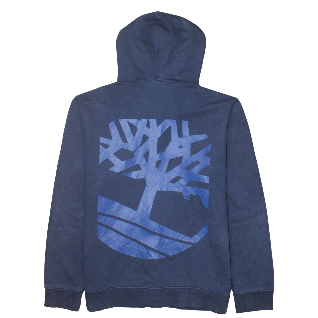 Timberland Men's Blue Full Zip Hoodie XL Logo Fleece Sweatshirt