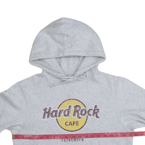Hard Rock Cafe Women's Grey Medium Pullover Hoodie Tenerife Design