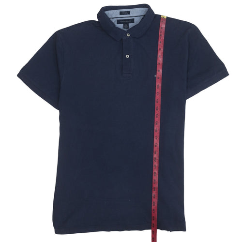 Tommy Hilfiger Men’s Blue Custom Fit Short Sleeve Polo Shirt XL