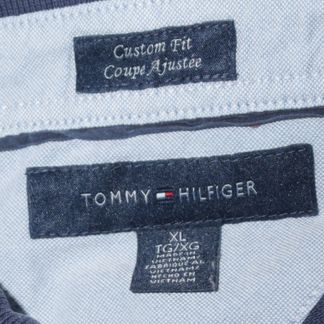 Tommy Hilfiger Men’s Blue Custom Fit Short Sleeve Polo Shirt XL