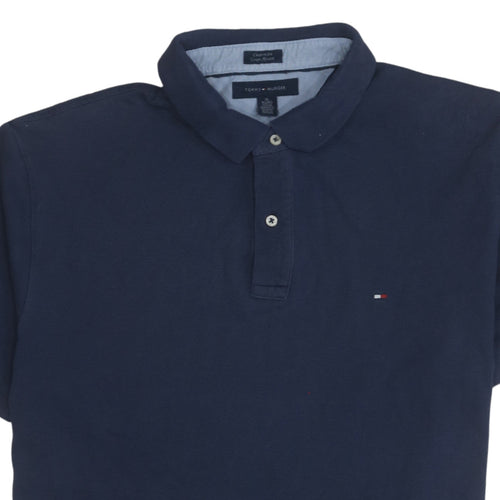 Tommy Hilfiger Men’s Blue Custom Fit Short Sleeve Polo Shirt XL