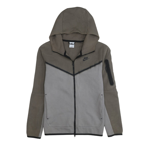 Nike Men's Brown Full Zip Hoodie Size S Regular Fit Sportswear