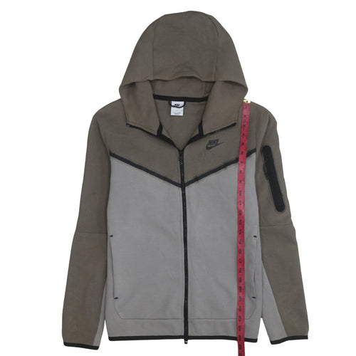 Nike Men's Brown Full Zip Hoodie Size S Regular Fit Sportswear