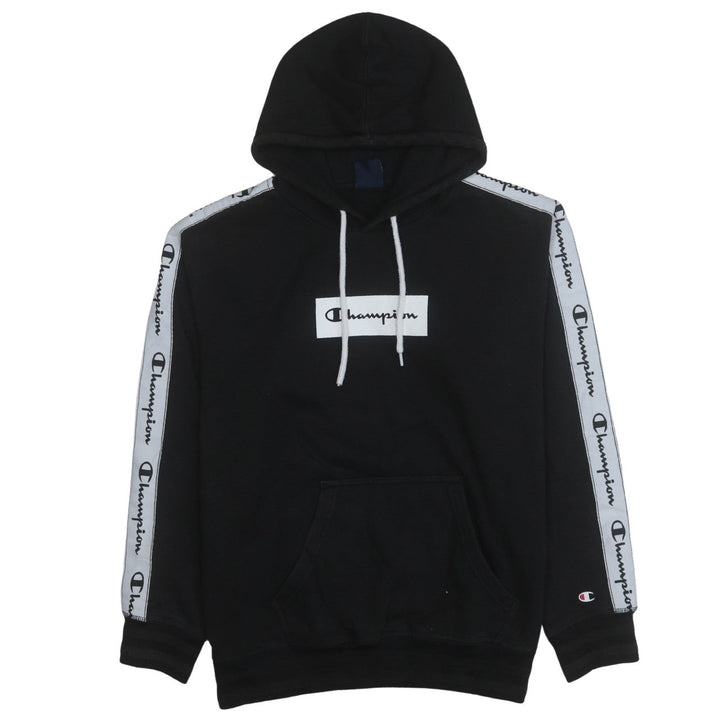 Champion Men's Black Small Pullover Hoodie with Logo and Pockets