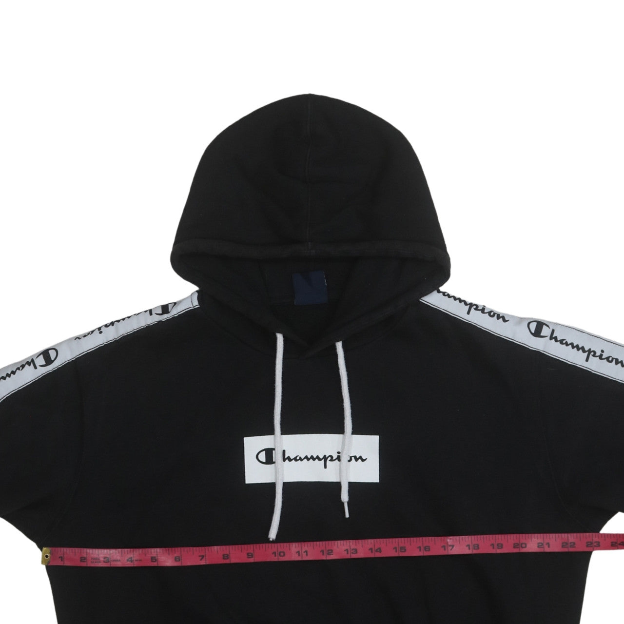 Champion Men's Black Small Pullover Hoodie with Logo and Pockets