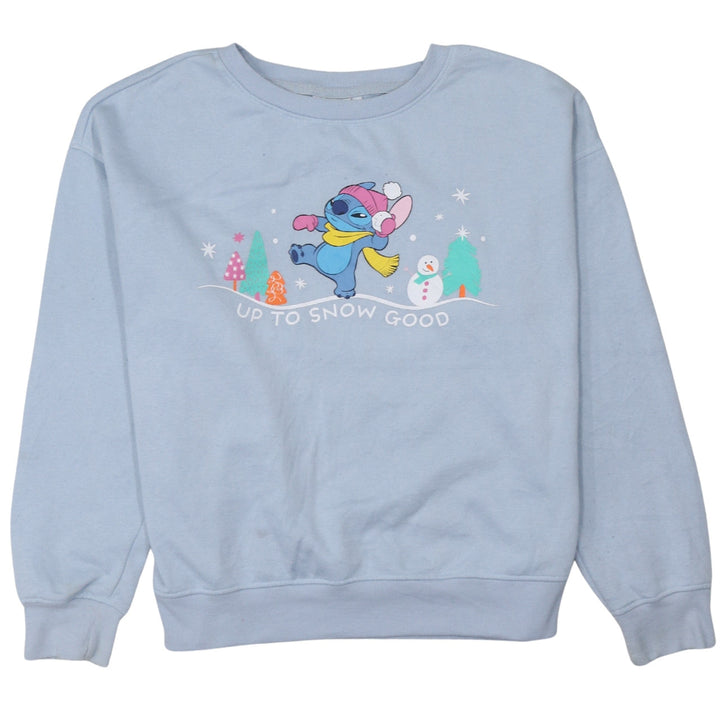 Disney Primark Women Blue Stitch Sweatshirt Size S 10/12 Pullover