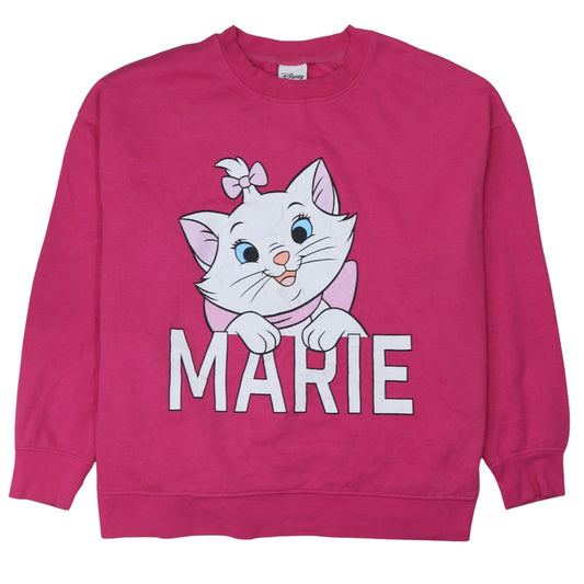 Disney Women Pink Marie Sweatshirt XL Aristocats Graphic Pullover