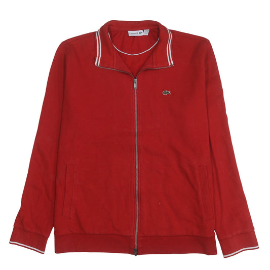 Lacoste Mens Red Full Zip Cotton Blend Sweatshirt 2XL