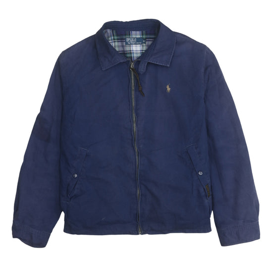 Ralph Lauren Men's Blue XL Bomber Jacket Cotton Full Zip Casual