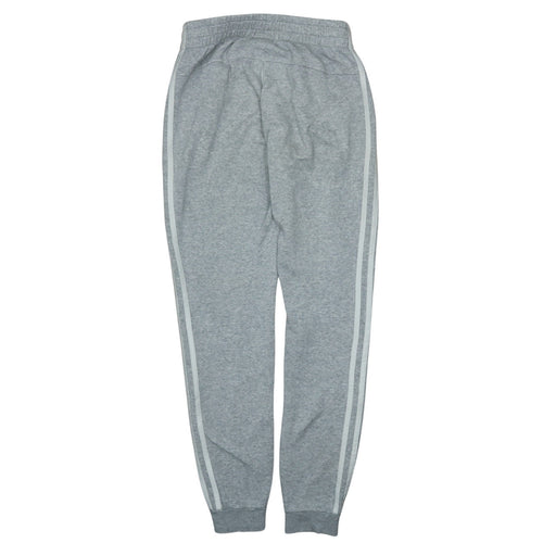 adidas Women's Grey XS Tapered Sweatpants with Logo Stripes
