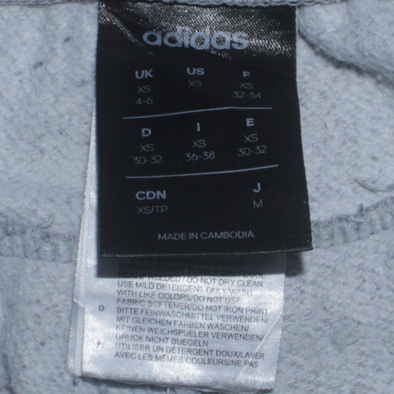 adidas Women's Grey XS Tapered Sweatpants with Logo Stripes