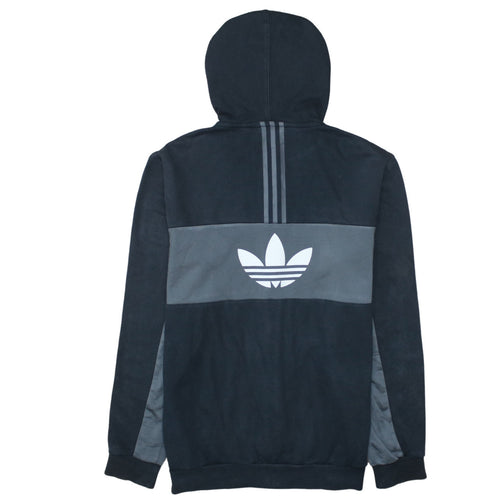 Adidas Boys Black Full Zip Hoodie XL 15-16 Years Hooded Sweatshirt