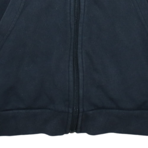 Adidas Boys Black Full Zip Hoodie XL 15-16 Years Hooded Sweatshirt