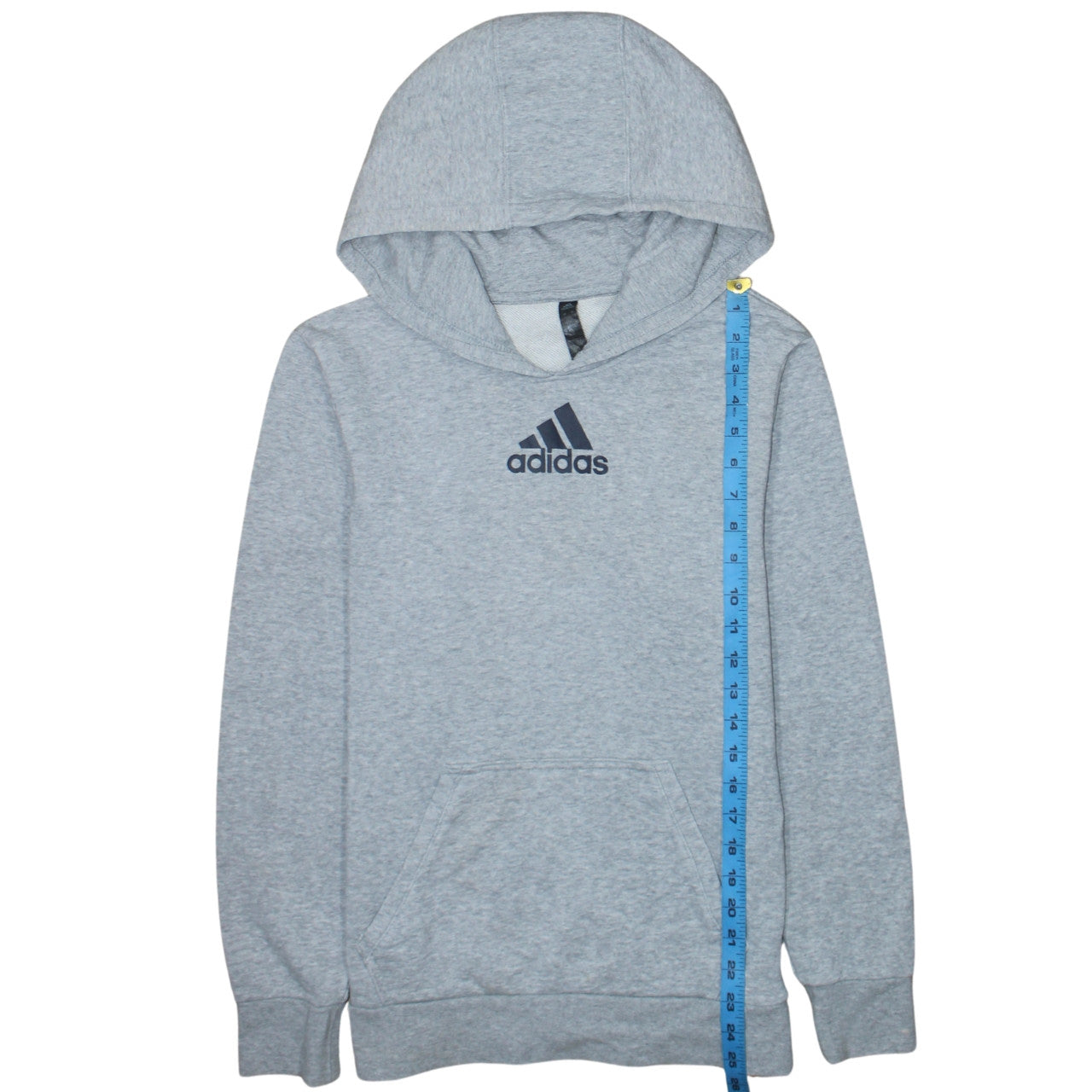 Adidas Men’s Grey Pullover Hoodie Size S Sports Logo Sweatshirt