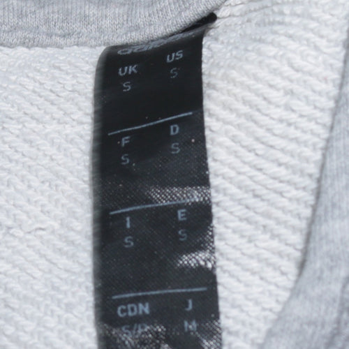 Adidas Men’s Grey Pullover Hoodie Size S Sports Logo Sweatshirt